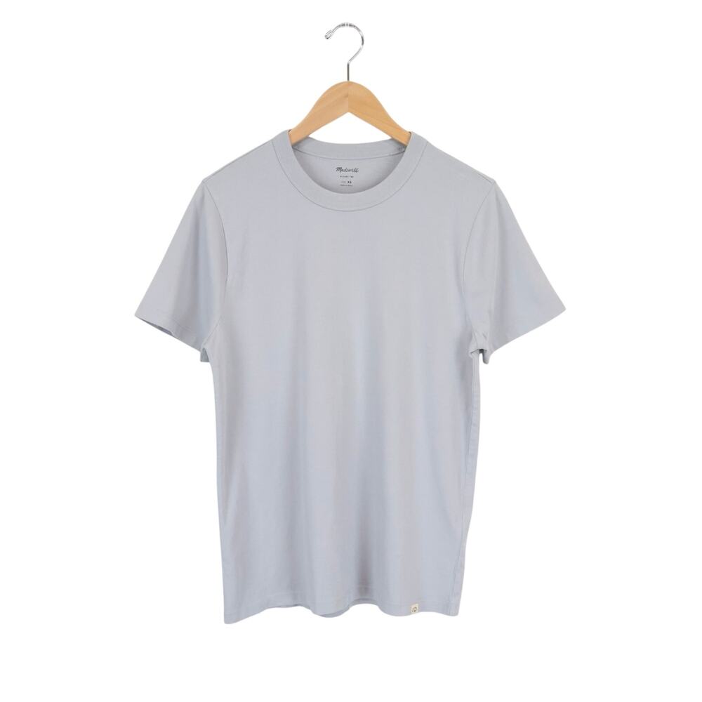 NWT Madewell Men's Garment-Dyed Allday Crewneck Tee Solstice Light Gray XS